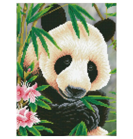 DIAMOND DOTZ® Original Diamond Painting   Panda Prince 30 x 40 cm 12.793 Diamant Mosaiksteine Kreati