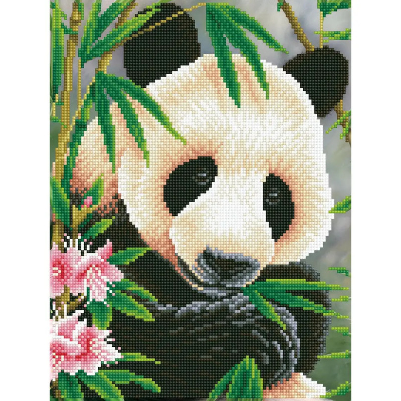 DIAMOND DOTZ® Original Diamond Painting   Panda Prince 30 x 40 cm 12.793 Diamant Mosaiksteine Kreati