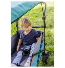 Outdoor active Bollerwagen   Petrol   mit Dach, faltbar