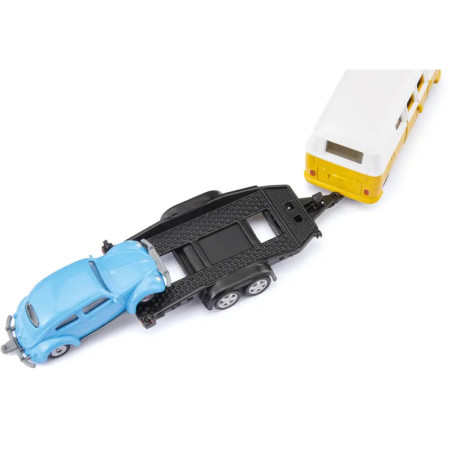 VW T1 mit Anhänger und VW Käfer