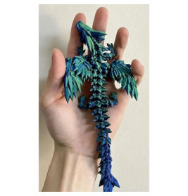 Kristall-Drache mit Flügeln - Kristalltier