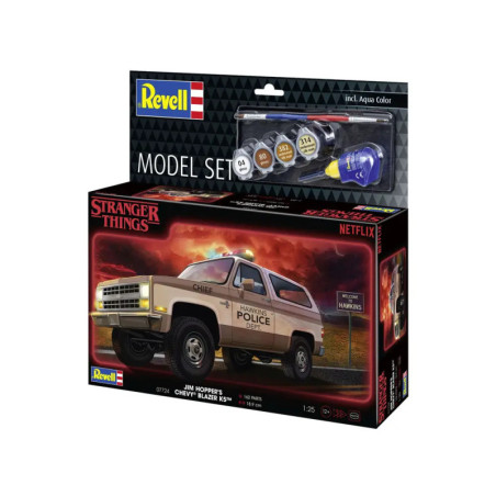 Model Set Stranger Things Chevrolet K5 Blazer, Revell Modellbausatz mit Basiszubehör Model Set Stranger Things Chevrolet K5 Blazer, Revell Modellbausatz mit Basiszubehör