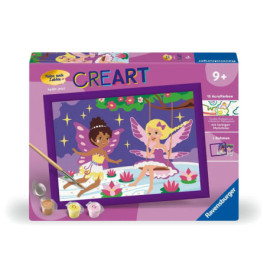 Ravensburger CreArt Malset: Zwei Feen malen am Teich, für Kinder ab 9 Jahren.