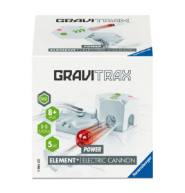 GraviTrax Power Electric Cannon: Verpackung mit 5 Teilen, ab 8 Jahren, Vorderseite abgebildet.