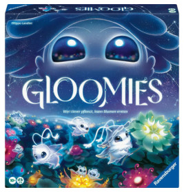 Box der Gloomies mit leuchtenden Fantasie-Blumenwesen und bunten, farbenfrohen Pflanzen.