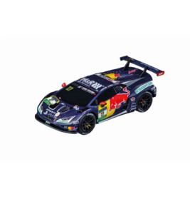 Spielzeugrennwagen mit Red Bull-Logo, Nummer 27 und Sponsoren auf weißem Hintergrund.