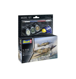 Revell Modellset Spitfire Mk.Ia & Hurricane Mk.I mit Farben, Pinsel und Kleber.