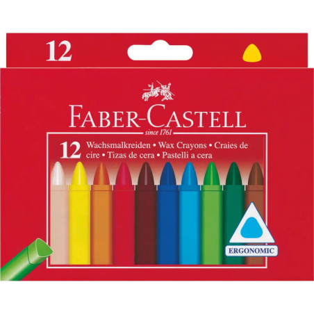 Faber-Castell 12 Wachsmalkreiden