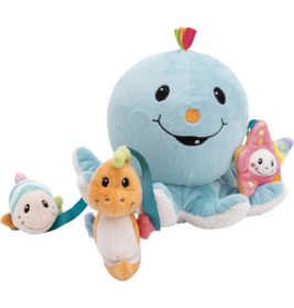 Badekuscheltier Oktopus Octily mit 3 Spielfiguren in Geschenkverpackung