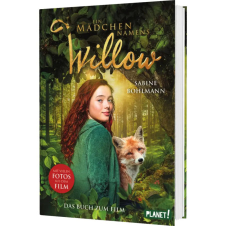 Mädchen mit roten Haaren und Fuchs im grünen Wald, Titel: Ein Mädchen namens Willow.