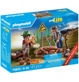 Playmobil myLife Set: 2 Forscherfiguren, Campingausrüstung, 41 Teile, ab 4 Jahren, Box abgebildet.