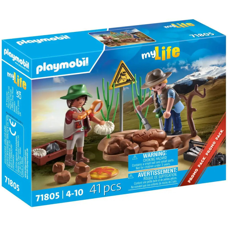Playmobil myLife Set: 2 Forscherfiguren, Campingausrüstung, 41 Teile, ab 4 Jahren, Box abgebildet.