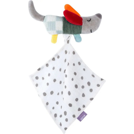 Mini-Schmusetuch Hund NATUR