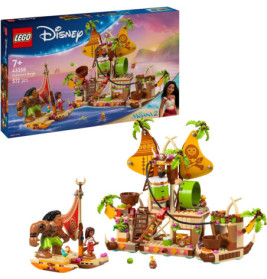 LEGO Disney Moana 2 Set mit Boot, Moana und Maui, 572 Teile, Box im Hintergrund sichtbar.