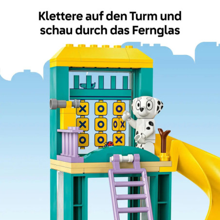 Bluey und Chloe auf dem Spielplatz