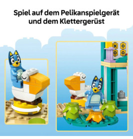 Bluey und Chloe auf dem Spielplatz