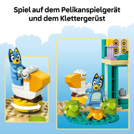 Bluey und Chloe auf dem Spielplatz