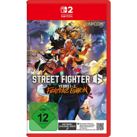 Nintendo Switch Street Fighter 6 Jahr 1-2 Kämpfer Edition Cover mit farbenfroher Kämpfer-Illustration.