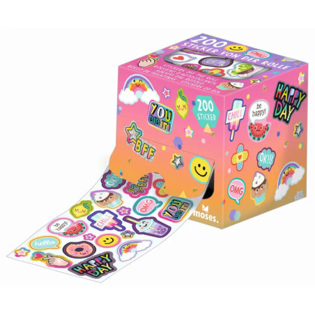 Happy Day Sticker von der Rolle