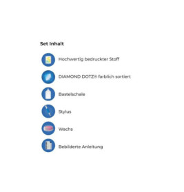 DIAMOND DOTZ® Original Diamond Painting   Happy Starfish   9,5 x 9,5 cm mit Bilderrahmen, Bastelset