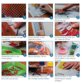 DIAMOND DOTZ® Original Diamond Painting   Happy Starfish   9,5 x 9,5 cm mit Bilderrahmen, Bastelset