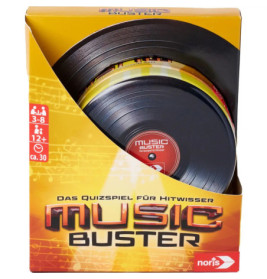 Musik-Quizspiel Music Buster in Schallplatten-Optik, geeignet ab 12 Jahren.