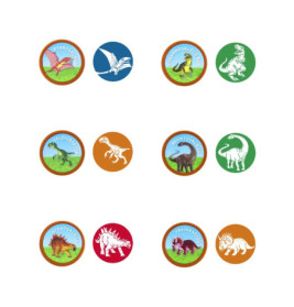 Dinosaurier-Arten Stempel selbstfärbend, sortiert (1 Stück)