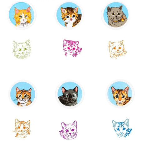 KATZENRASSEN STEMPEL SELBSTFÄRBEND