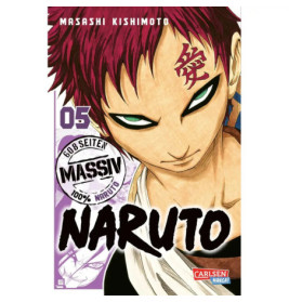 Manga-Cover von Naruto Band 5 mit Gaara, rotem Haar und Stirntattoo.
