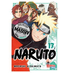 Naruto Manga Band 17 Cover mit Naruto, Hauptfiguren, kräftigem Titel und leuchtenden Farben.