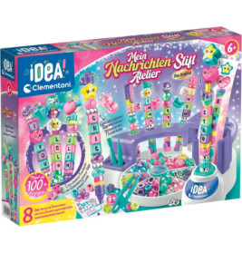 Bunte Mein Nachrichten-Stift Atelier Bastelbox mit Perlen, Werkzeugen und Stiften für Kinder ab 6 Jahren.