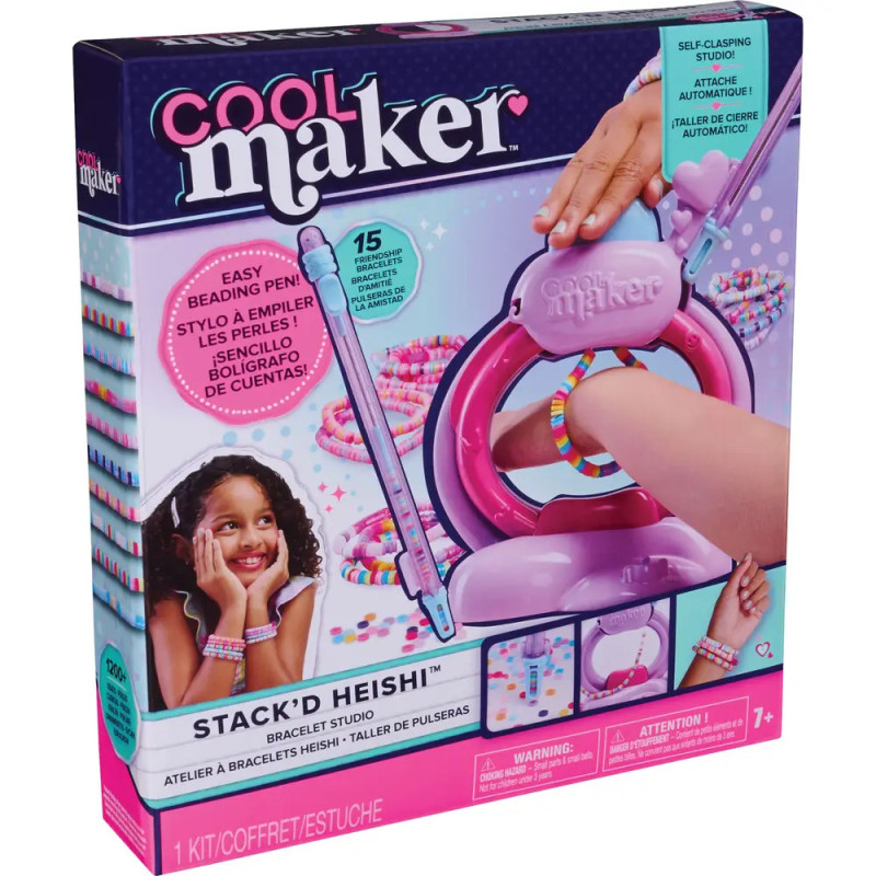 Cool Maker Stackd Heishi Armband-Studio: Box mit Armband-Macher, Perlen und Kindern mit Armbändern. Cool Maker Stackd Heishi Armband-Studio: Box mit Armband-Macher, Perlen und Kindern mit Armbändern.