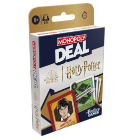 Monopoly Deal Harry Potter Kartenspiel mit thematischen Karten für Kinder ab 8 Jahren.