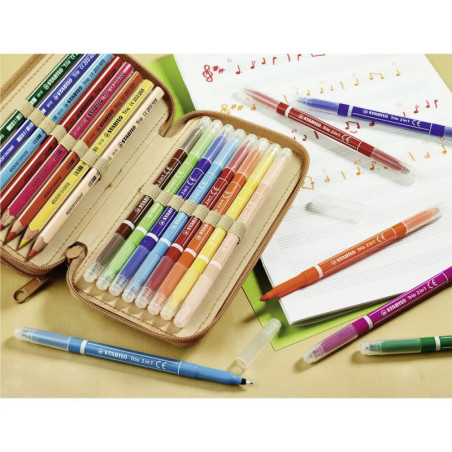 Fibre-tip pen and Fineliner in one STABILO® Trio® 2 in 1Filzstift und Fineliner in einem STABILO® Tr