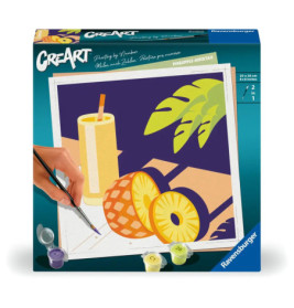 Malen-nach-Zahlen-Set mit tropischem Obst, Getränkemotiv und dem Aufdruck Pineapple Mocktail.