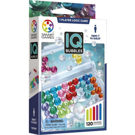 IQ Bubbles Logikspiel: Bunte Perlen, Kunststoff-Spielbrett. Für Kinder ab 7 Jahren und Erwachsene.