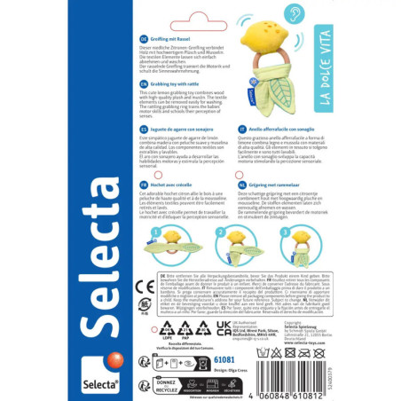 Limondo, Greifling mit Rassel, 17 cm