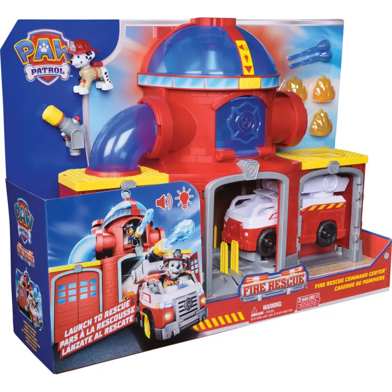 PAW Patrol Fire Rescue Set mit Feuerwehrwagen, Marshall-Figur und Zubehör in der Verpackung. PAW Patrol Fire Rescue Set mit Feuerwehrwagen, Marshall-Figur und Zubehör in der Verpackung.