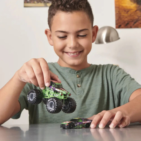 MNJ Monster Jam Truck & Racecar 2-Pack
