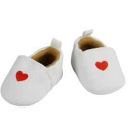 Puppen-Slipper mit Herz, Gr. 38-45 cm