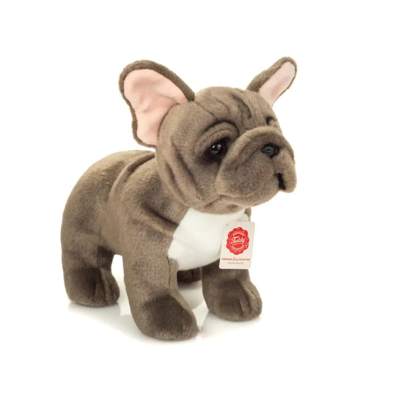 Französische Bulldogge stehend grau 30 cm