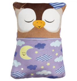 Kuscheltier Eule mit Wendefunktion 30x20