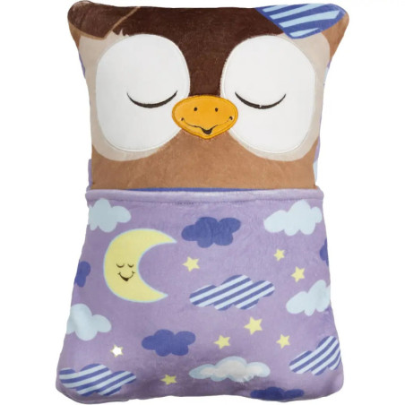 Kuscheltier Eule mit Wendefunktion 30x20