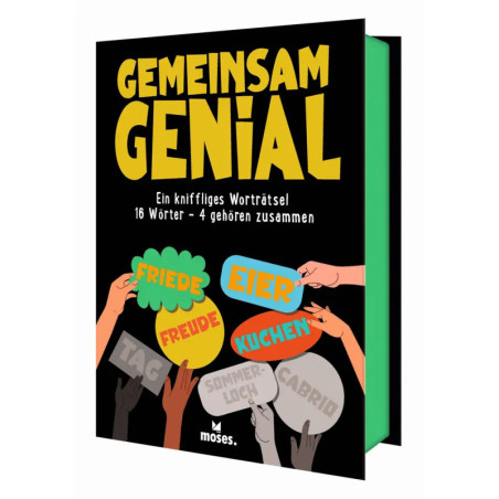 Cover von Gemeinsam Genial: Hände halten Wortkarten wie Freude, Eier und Kuchen.