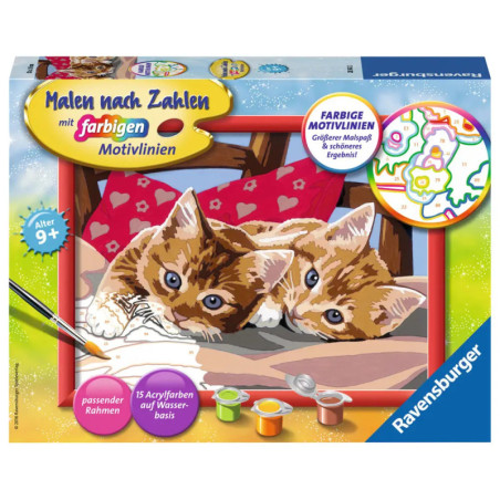 Ravenburger 28342 Malen nach Zahlen Zwei Schmusekätzchen Malen nach Zahlen Serie