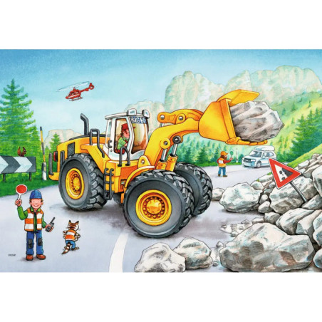 Ravensburger 78028 Puzzle: Bagger und Waldtraktor 2x24 Teile Ravensburger 78028 Puzzle: Bagger und Waldtraktor 2x24 Teile