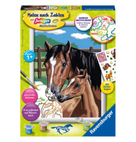 Ravenburger 28326 Malen nach Zahlen Pferd mit Fohlen         D Malen nach Zahlen Serie Pferd