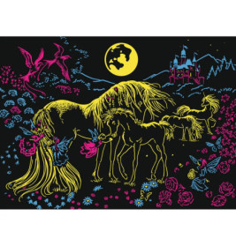 Ravenburger 13670 Puzzle Einhörner im Mondschein 100/200 Teile XXL