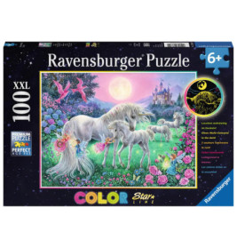 Ravenburger 13670 Puzzle Einhörner im Mondschein 100/200 Teile XXL