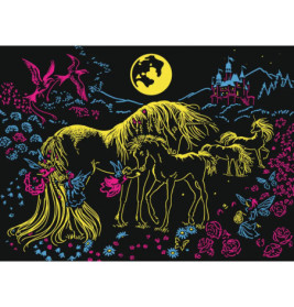 Ravenburger 13670 Puzzle Einhörner im Mondschein 100/200 Teile XXL